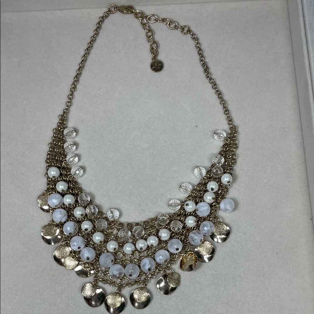 R.J. Graziano Gold and White Layered Necklace